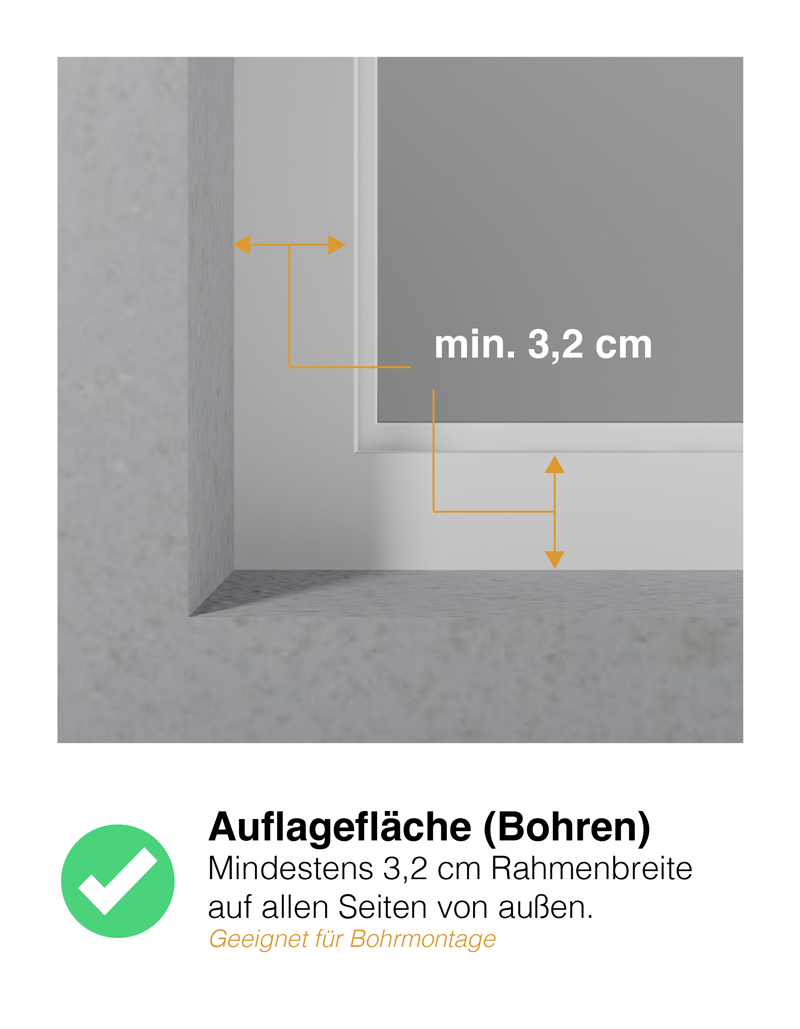 Voraussetzung 2 (für Bohren): Auflagefläche
