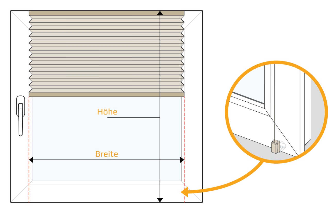Befestigung Fensterfluegel-Klemmtraeger